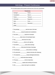 Present Continuous Worksheet ESL