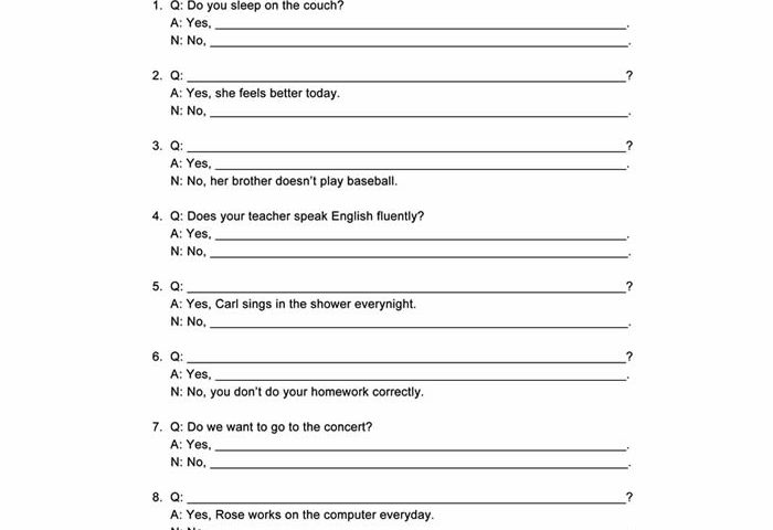 Present Simple Worksheet ESL