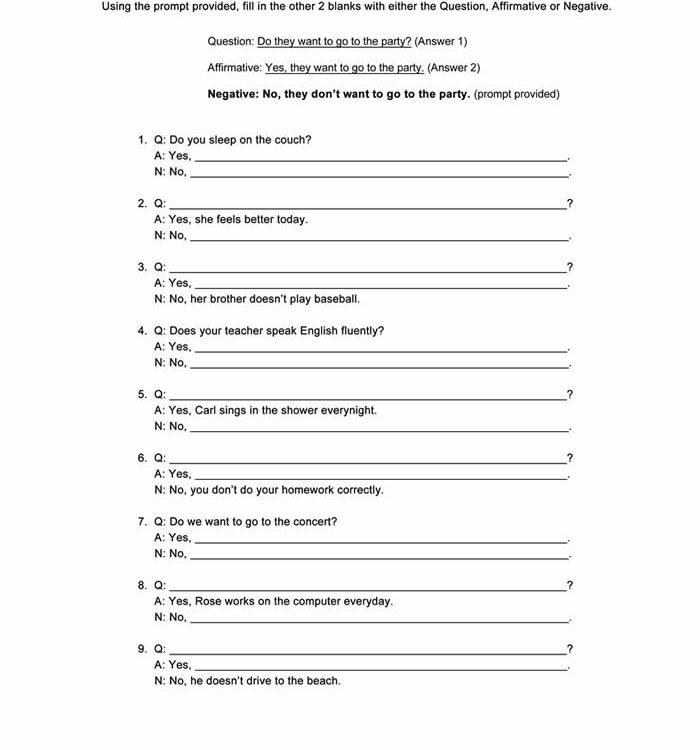 Present Simple Worksheet ESL