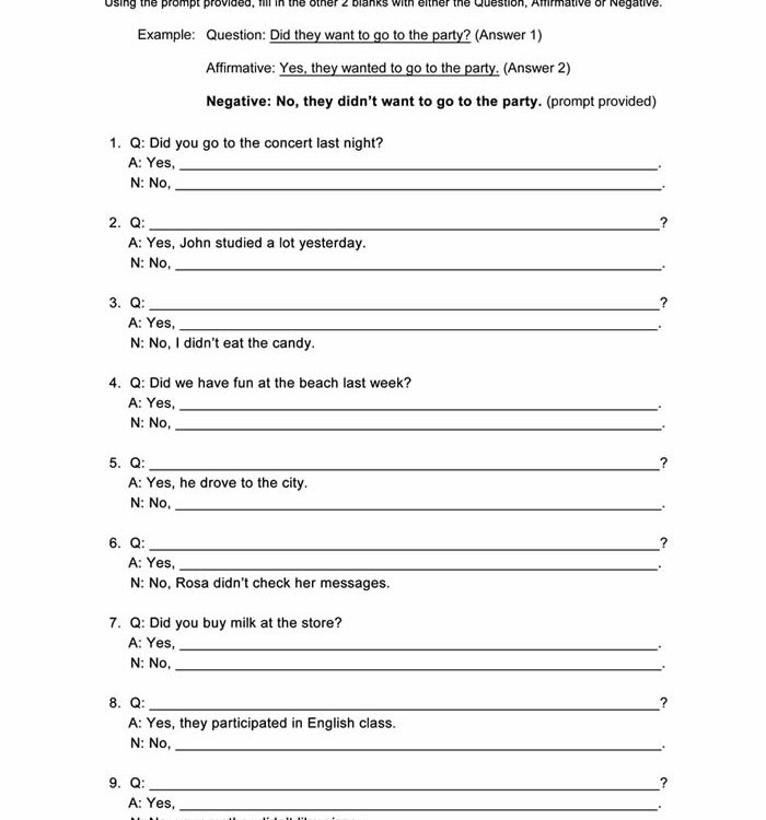 Simple Past Worksheet ESL