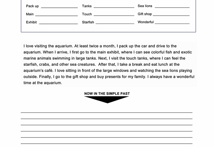 Simple Past Worksheet ESL
