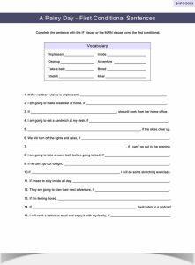 First Conditional Worksheet ESL
