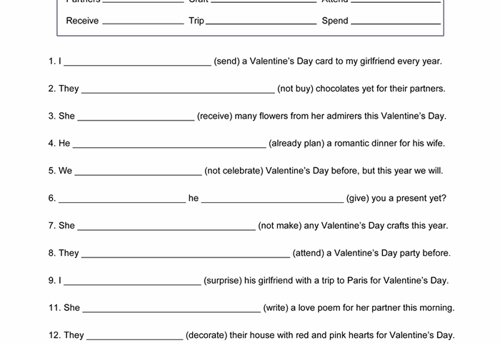 Present Perfect Worksheet ESL