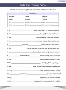 Present Perfect Worksheet ESL