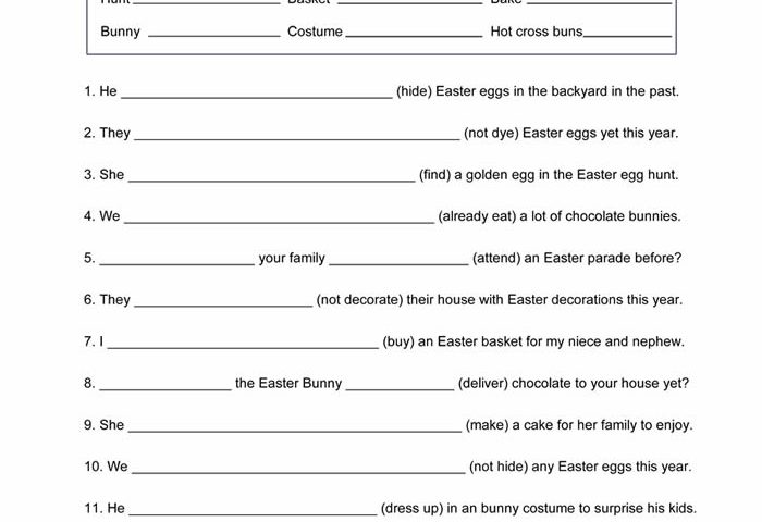 Present Perfect Worksheet ESL