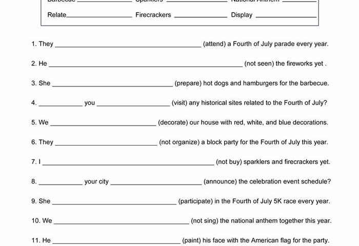 Present Perfect Worksheet ESL