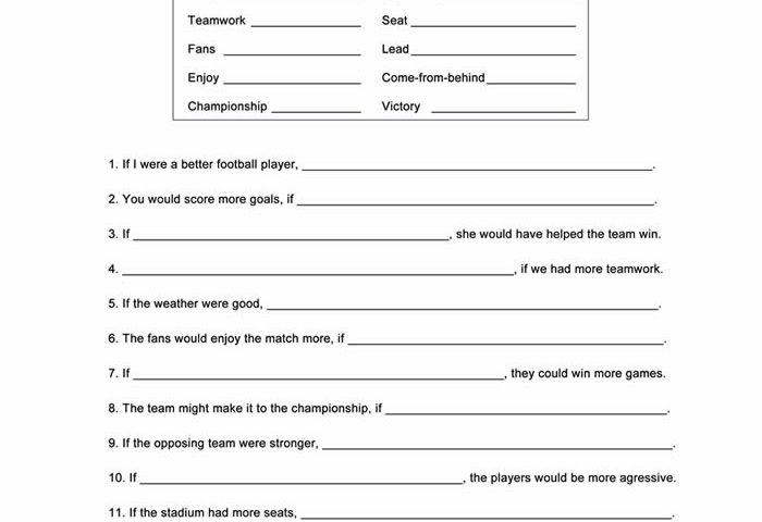 Second Conditional Worksheet ESL