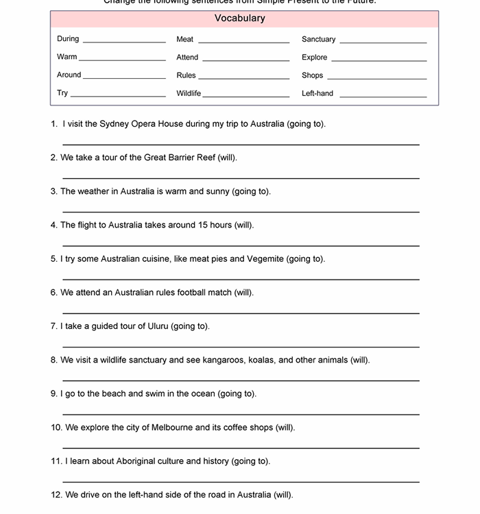 Future Will Going to Worksheet ESL