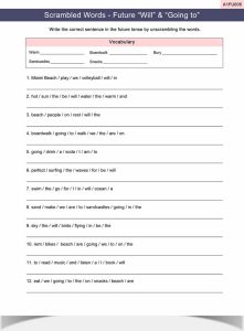 Future Will Going to Worksheet ESL