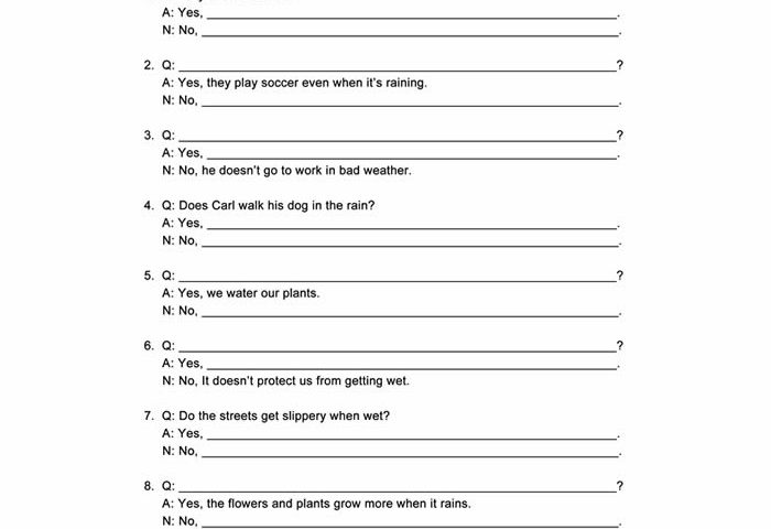 Present Simple Worksheet ESL