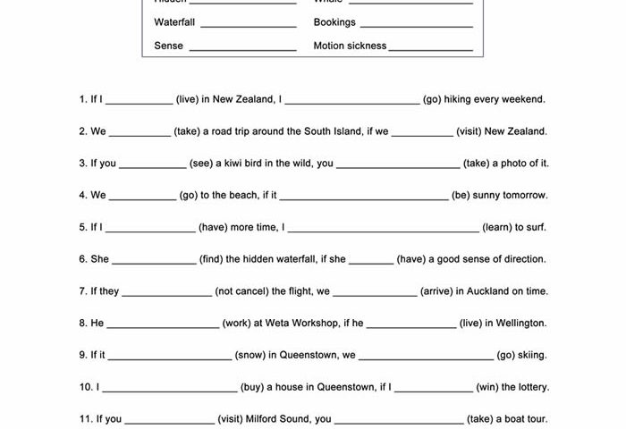 Second Conditional Worksheet ESL