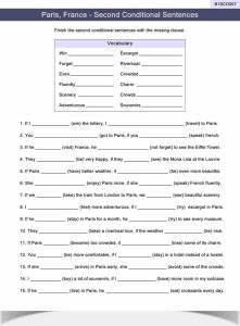 Second Conditional Worksheet ESL
