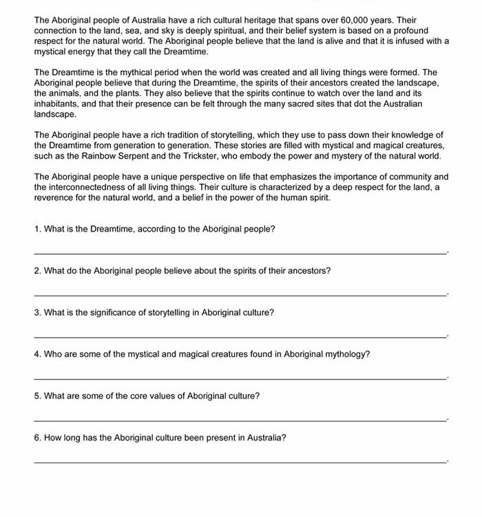 Reading Comprehension Worksheet ESL