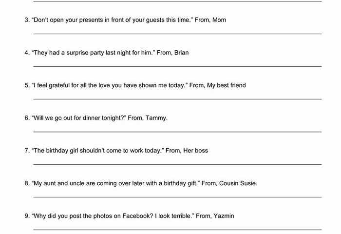 Reported Speech Worksheet ESL