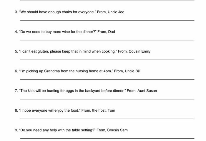 Reported Speech Worksheet ESL