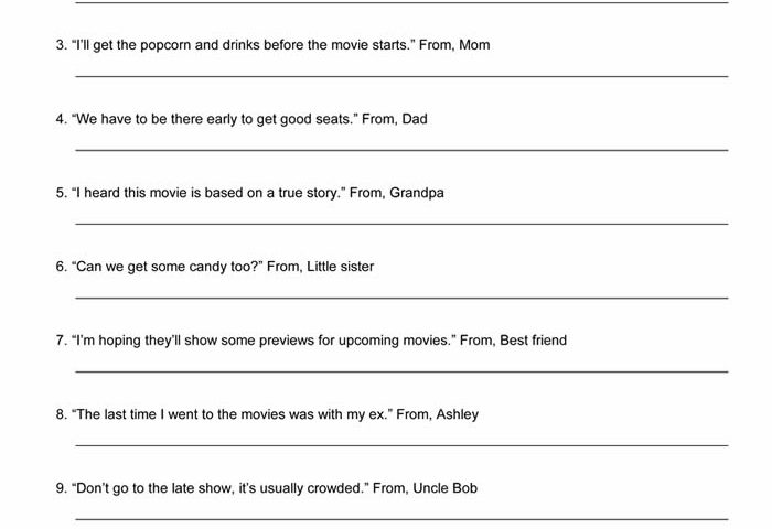 Reported Speech Worksheet ESL